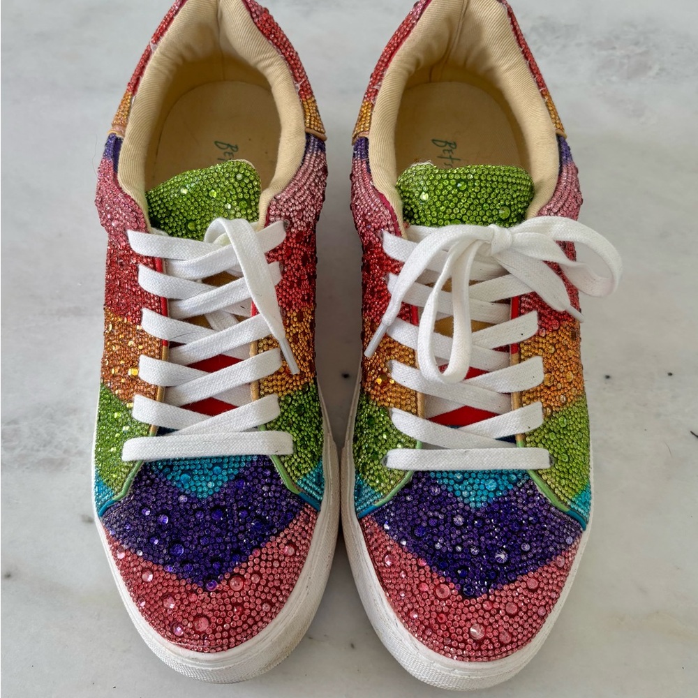 Betsey Johnson Crystal-Embellished Women's Sneakers 9 - Picture 6 of 7